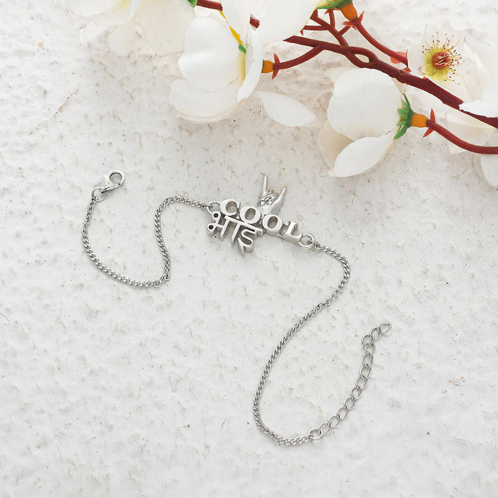 trueBrowns X Voylla 925 Sterling Silver Precious Cool Bhai Bracelet Rakhi - Distacart