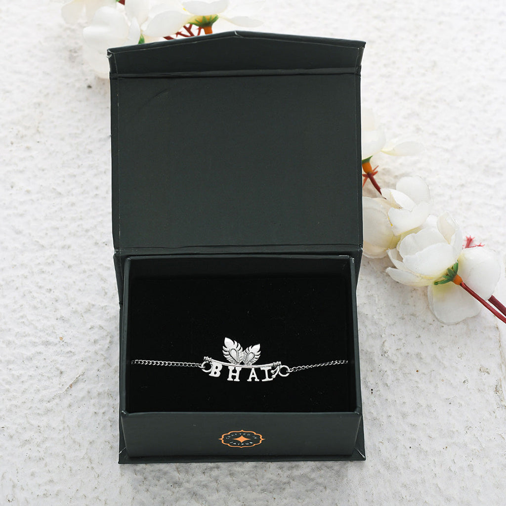trueBrowns 925 Sterling Silver Stunning BHAI Bracelet Rakhi - Distacart