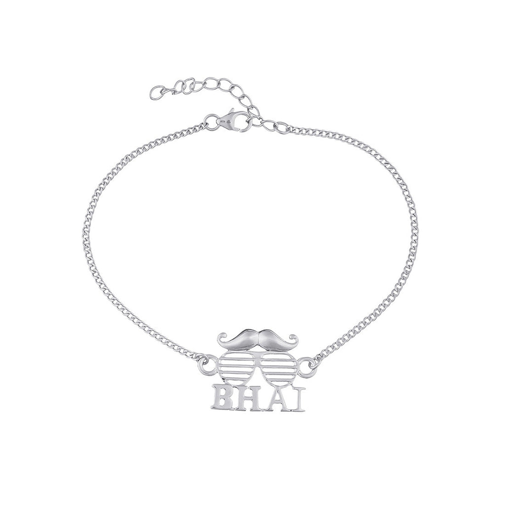 trueBrowns 925 Sterling Silver Precious BHAI Bracelet Rakhi - Distacart
