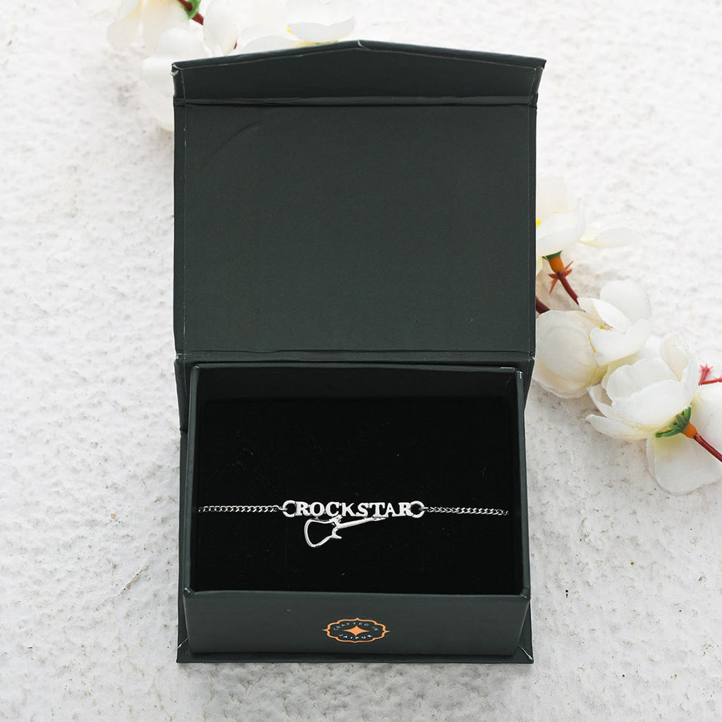 trueBrowns 925 Sterling Silver Precious ROCKSTAR Bracelet Rakhi - Distacart