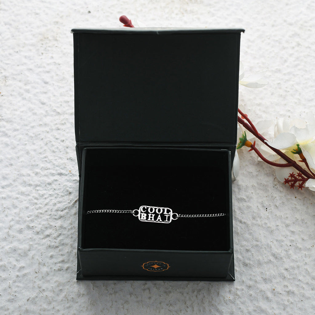 trueBrowns 925 Sterling Silver Precious Cool Bhai Bracelet Rakhi - Distacart