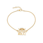 trueBrowns 925 Sterling Silver Gold-Polished Gold Micron Plated Bhai Bracelet Rakhi - Distacart