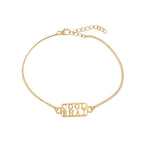 trueBrowns 925 Sterling Silver Gold-Polished Gold Micron Plated Cool Bhai Bracelet Rakhi - Distacart