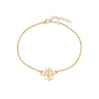 trueBrowns 925 Sterling Silver Gold-Polished Gold Micron Plated Trishul Bracelet Rakhi - Distacart