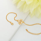 trueBrowns 925 Sterling Silver Gold-Polished Gold Micron Plated Trishul Bracelet Rakhi - Distacart