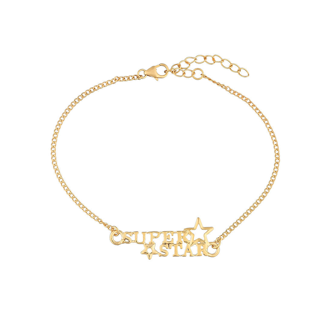 trueBrowns 925 Sterling Silver Gold-Polished Gold Micron Plated Superstar Bracelet Rakhi - Distacart