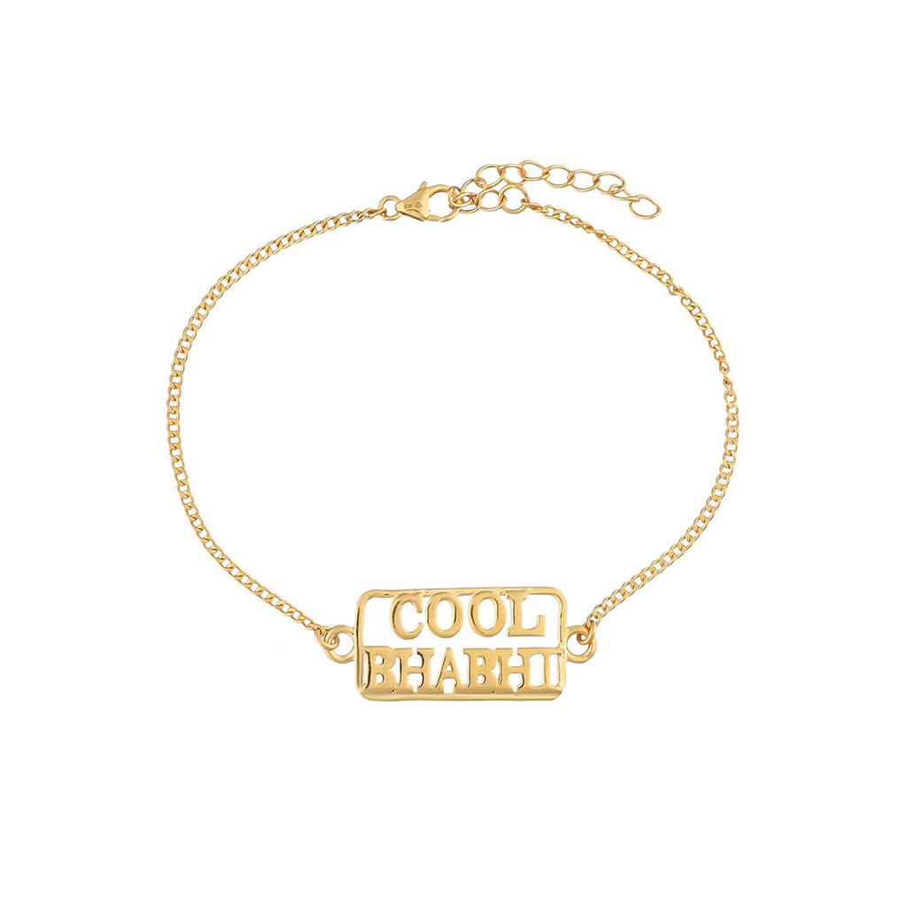 trueBrowns 925 Sterling Silver Gold-Polished Gold Micron Plated Cool Bhabhi Rakhi - Distacart