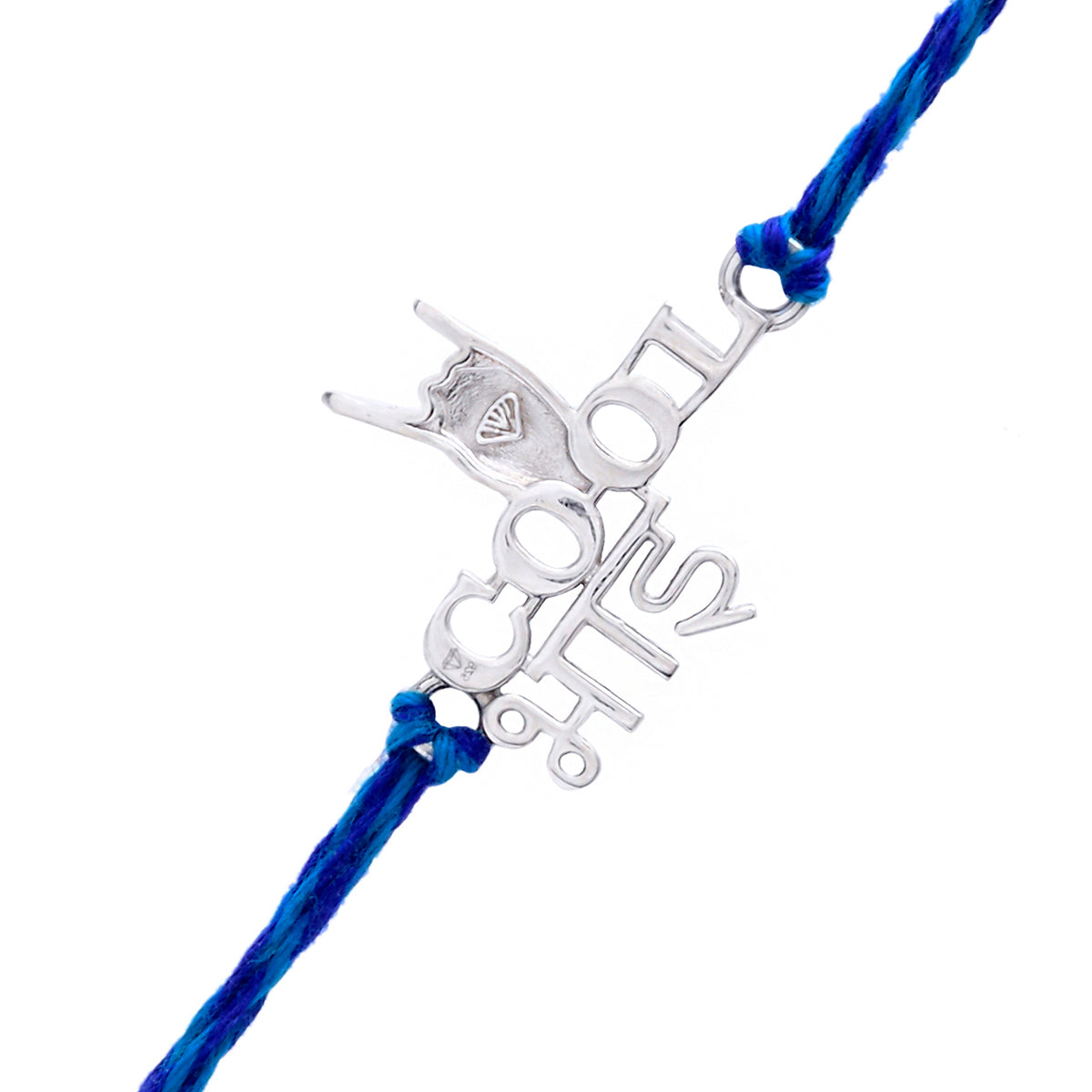 trueBrowns X Voylla 925 Sterling Silver Precious Cool Bhai Thread Rakhi - Distacart