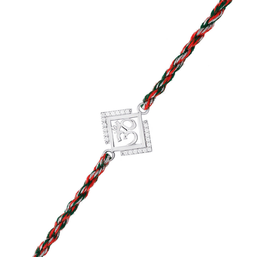 trueBrowns 925 Sterling Silver Precious Om Thread Rakhi - Distacart