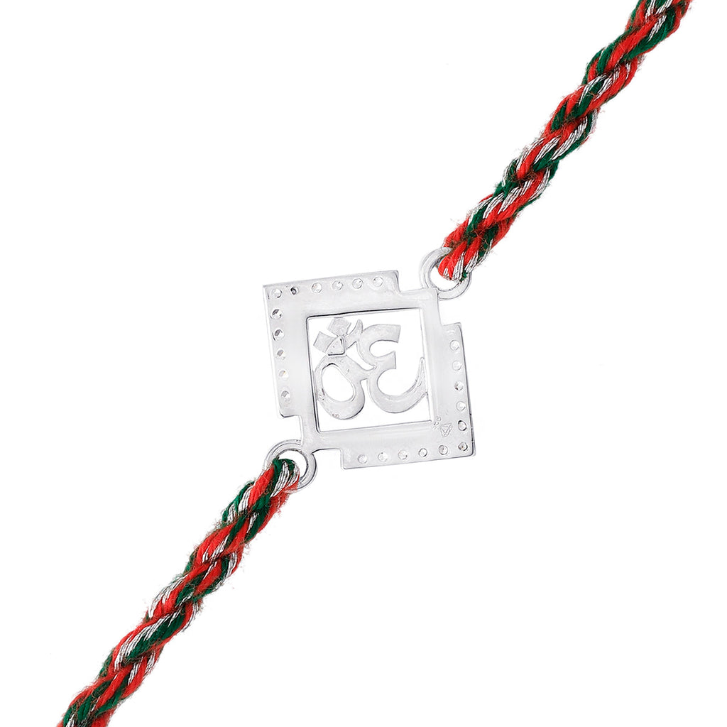 trueBrowns 925 Sterling Silver Precious Om Thread Rakhi - Distacart