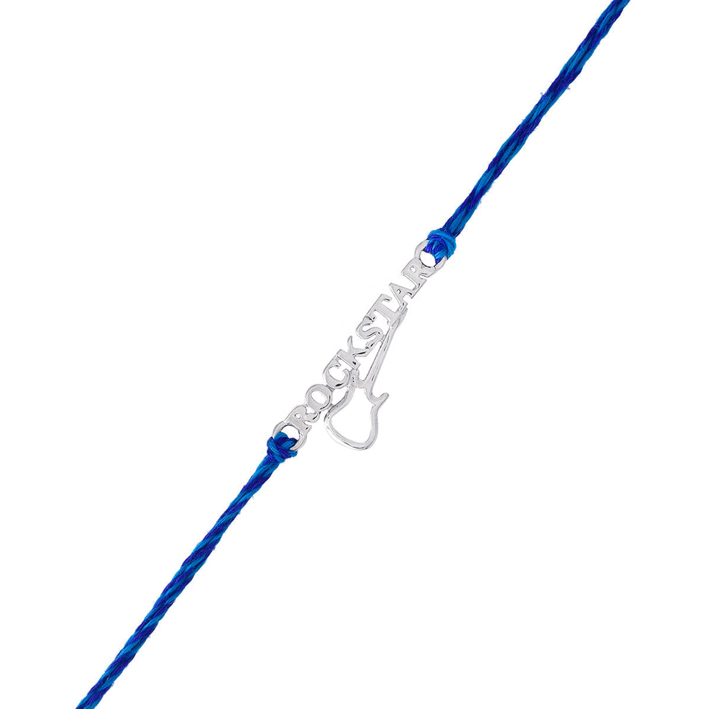 trueBrowns 925 Sterling Silver Precious Rockstar Thread Rakhi - Distacart