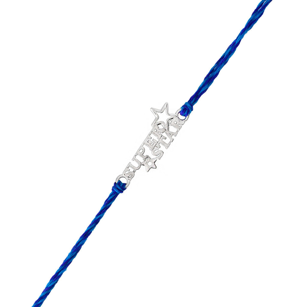 trueBrowns 925 Sterling Silver Precious Superstar Thread Rakhi - Distacart
