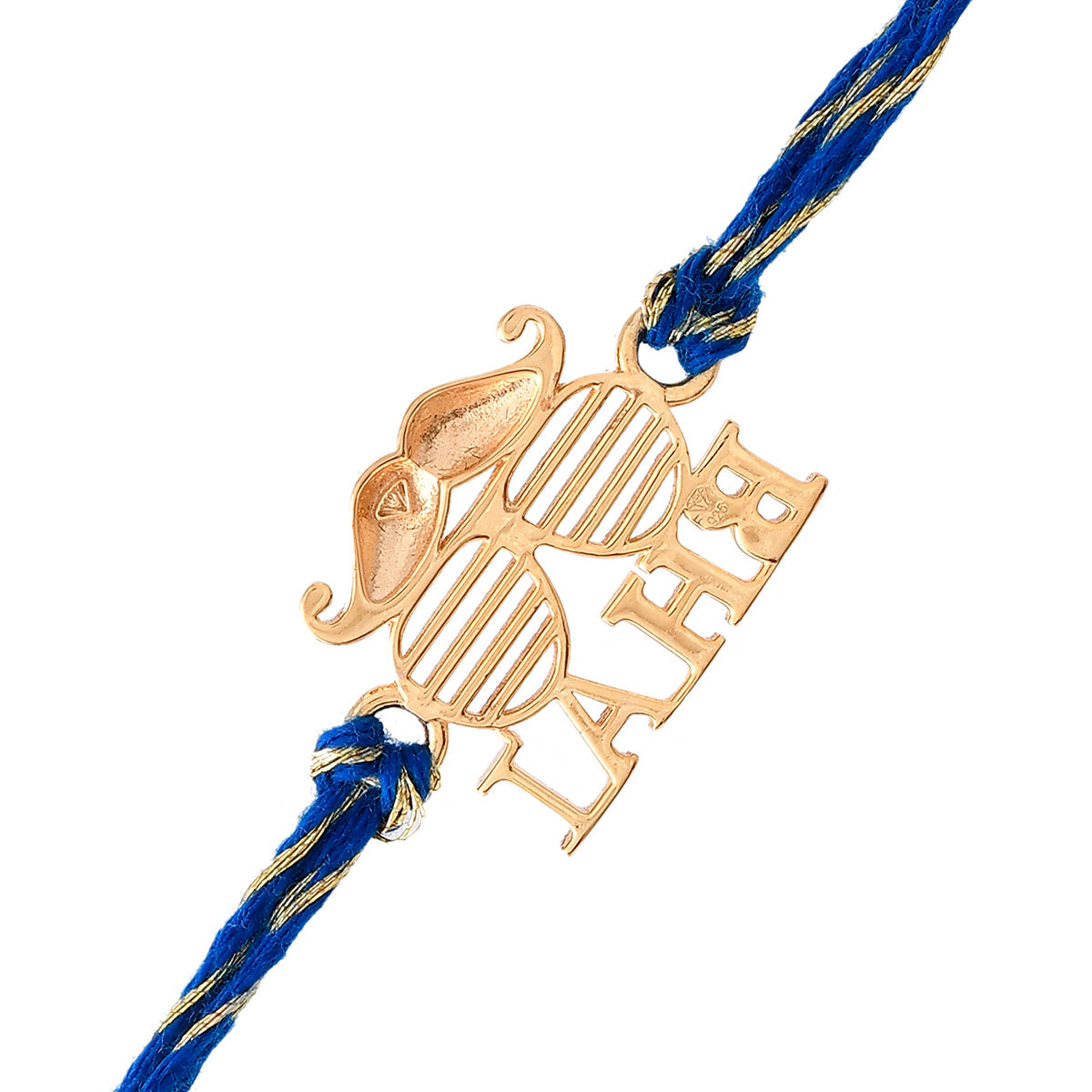 trueBrowns X Voylla 925 Sterling Silver Gold-Polished Gold Micron Plated Bhai Thread Rakhi - Distacart