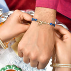 trueBrowns 925 Sterling Silver Rockstar Gold-Polished Gold Micron Plated Thread Rakhi - Distacart