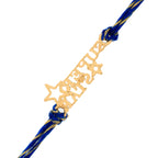 trueBrowns 925 Sterling Silver Gold-Polished Gold Micron Plated Superstar Thread Rakhi - Distacart