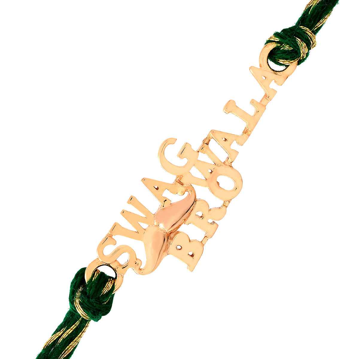 trueBrowns 925 Sterling Silver Gold-Polished Gold Micron Plated Swag Thread Rakhi - Distacart