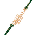 trueBrowns 925 Sterling Silver Gold-Polished Gold Micron Plated Swag Thread Rakhi - Distacart