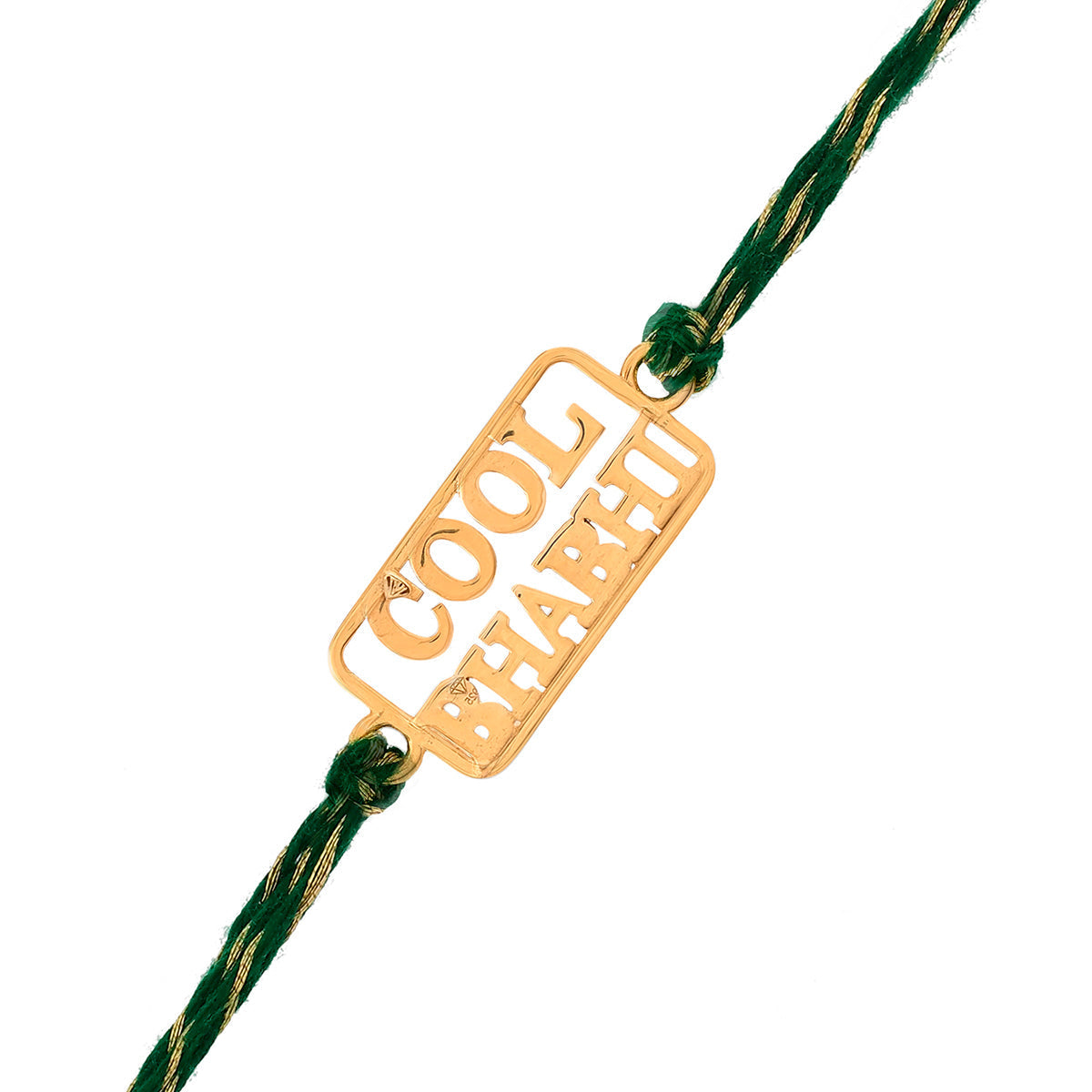 trueBrowns 925 Sterling Silver Cool Bhabhi Gold-Polished Gold Micron Plated Thread Rakhi - Distacart