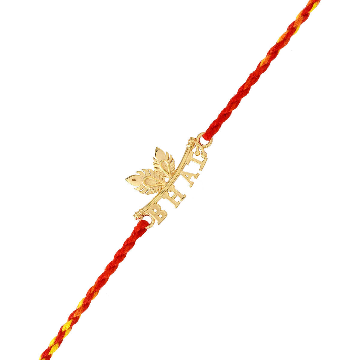 trueBrowns X Voylla 925 Sterling Silver Gold-Polished Gold Micron Plated Bhai Thread Rakhi - Distacart