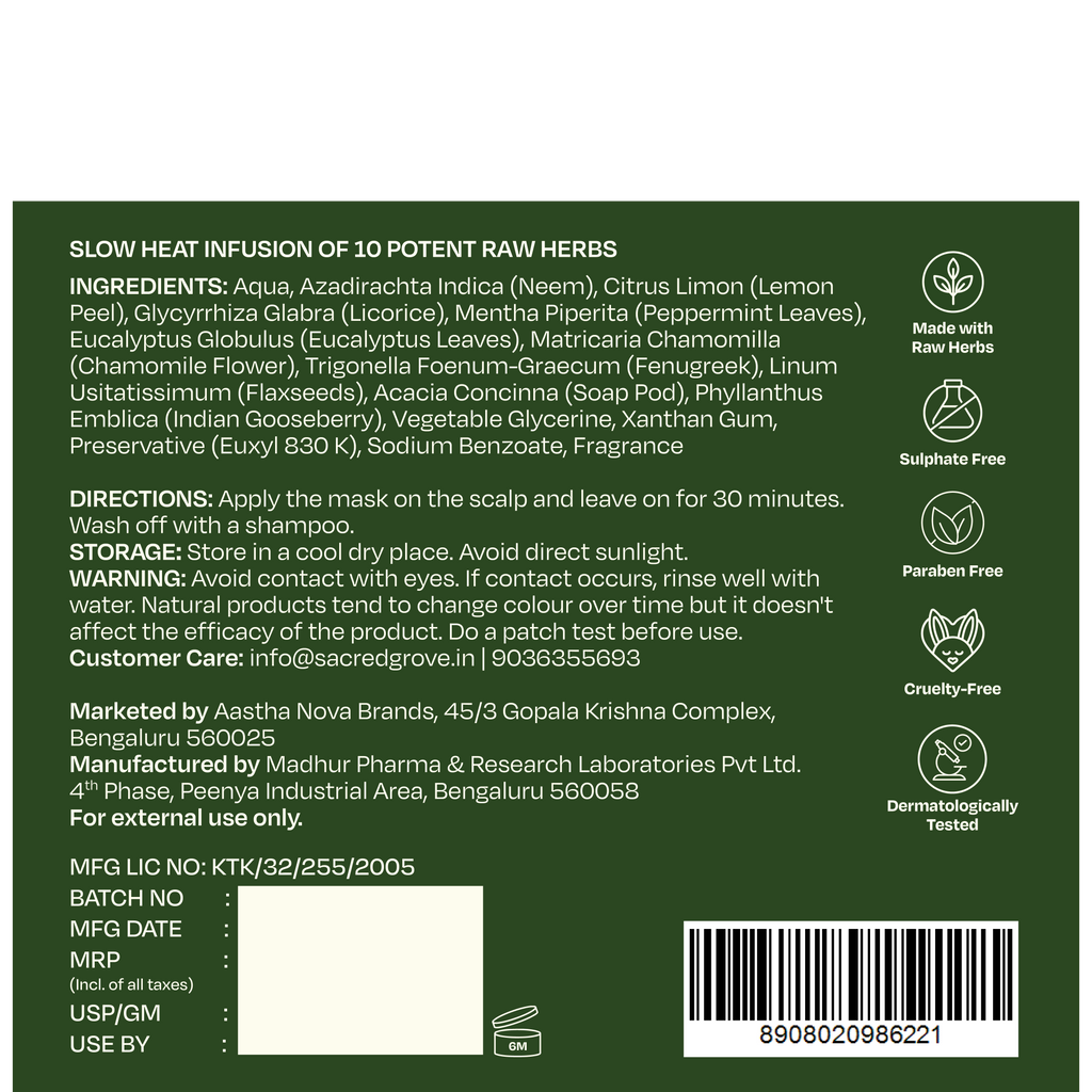 Sacred Grove Licorice & Peppermint Deep Clean Scalp Mask