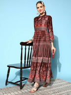 Ahalyaa Women's Beautiful Black Color Digital Print Velvet Kurta - Distacart