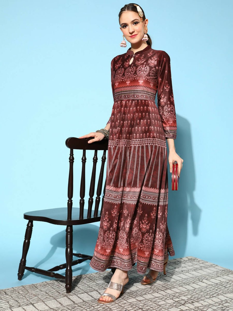 Ahalyaa Women's Beautiful Black Color Digital Print Velvet Kurta - Distacart