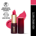 Lakme Forever Matte Lipstick, Made With French Rose Oil Extracts - Pink Prom