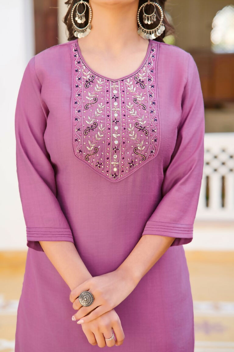 Festive Wear Ethnic Light Purple vetigun Stitched Suit With Dupatta - Nisha