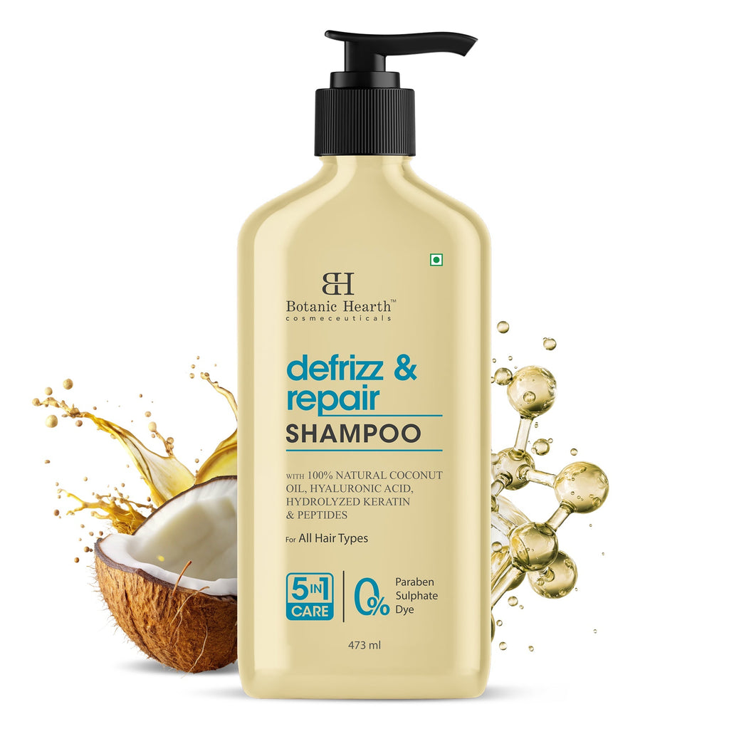 Botanic Hearth Defrizz & Repair Shampoo with Coconut Oil & Peptides
