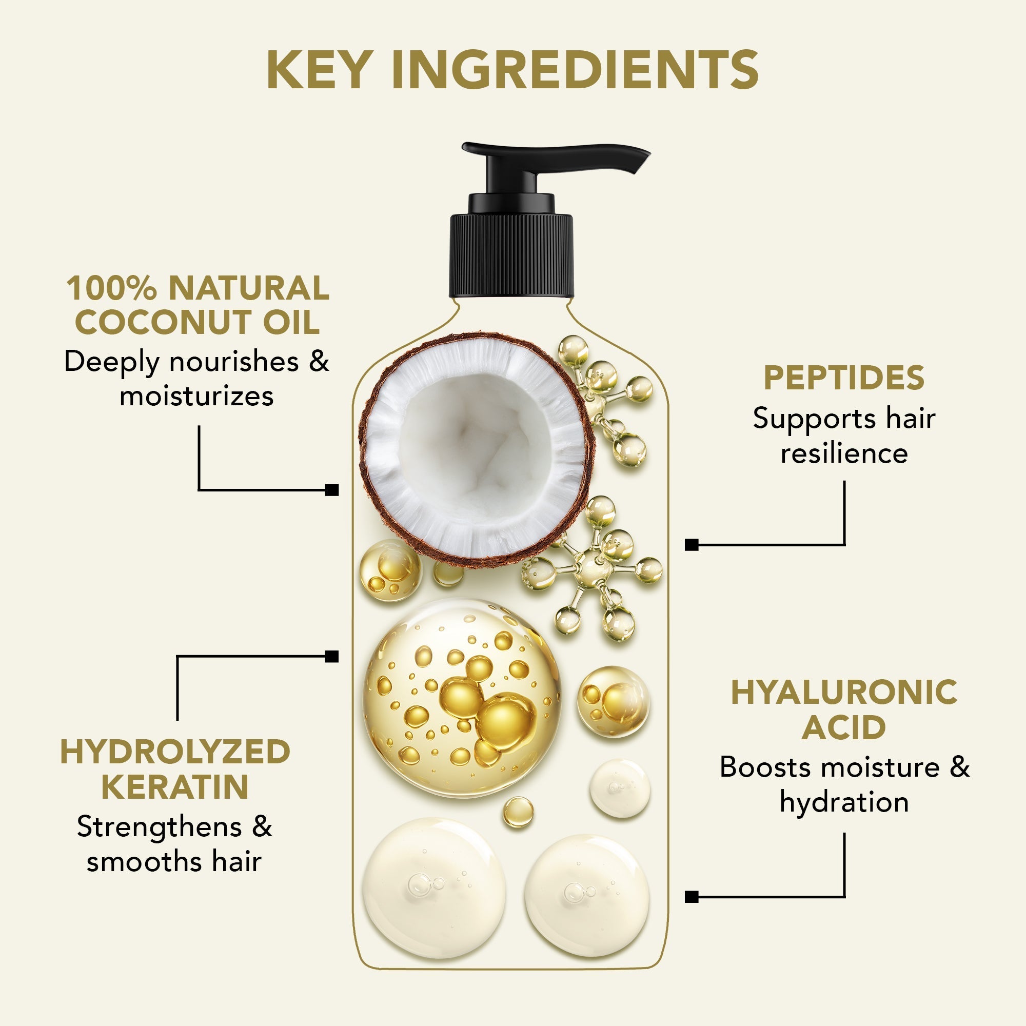 Botanic Hearth Defrizz & Repair Shampoo with Coconut Oil & Peptides