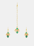 Ruby Raang Handcrafted Kundan Studded Earring With A Maang Tikka - Distacart