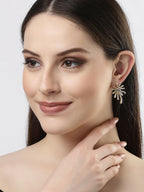 NVR Women Gold-Plated Drop Earrings - Distacart