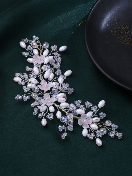 NVR Women's Embellished Beaded Hair Accessory Set