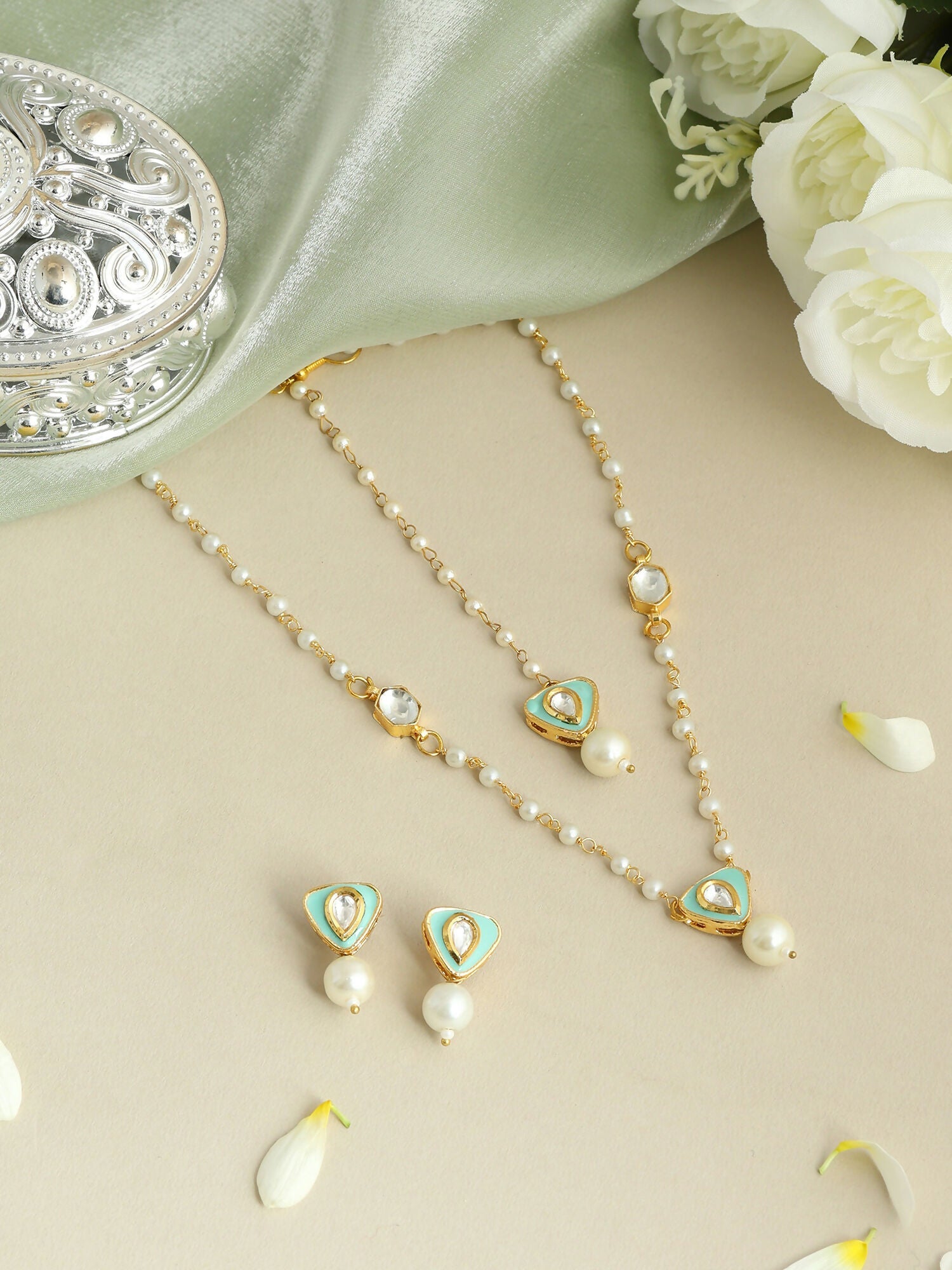 Ruby Raang 3-Piece Pearl Drop Set - Distacart