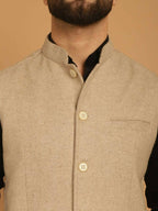 Even Apparels Pure Wool Nehru Jacket - Off White
