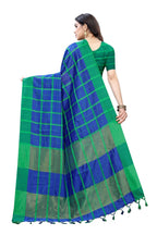 Vamika Navy Cotton Silk Weaving Saree (SATURN NAVY) - Distacart