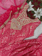 Prazu Fashion Pink Chinon Silk Embroidered Dhoti Style Suit - Distacart