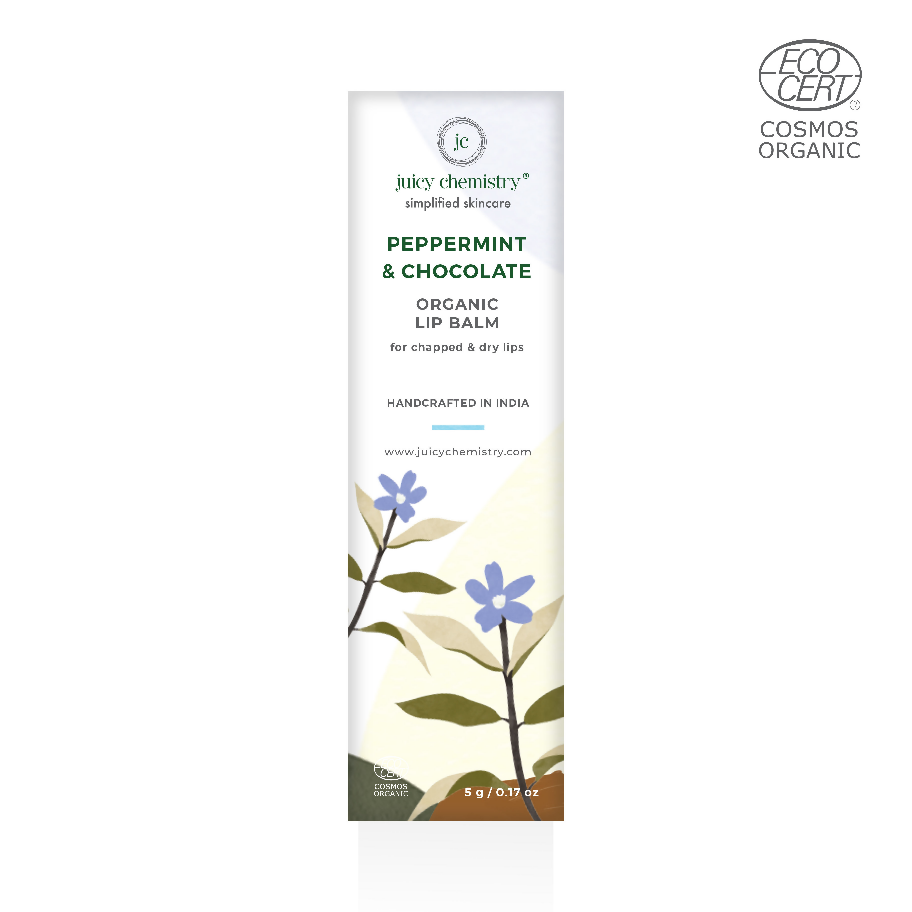 Juicy Chemistry Peppermint & Chocolate Organic Lip Balm