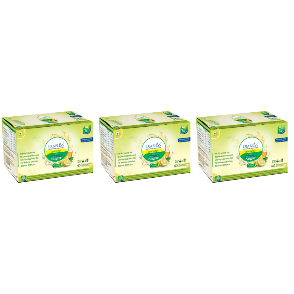 Diabliss Herbal Lemon Tea Sachets With Diabetic Friendly Sugar - Distacart