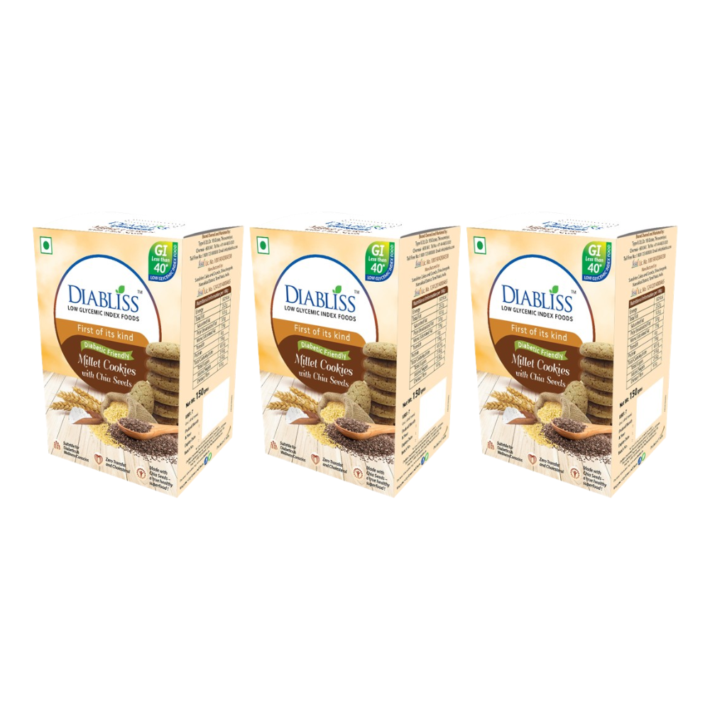 Diabliss Diabetic Friendly Millet Cookies with Chia Seeds - Distacart