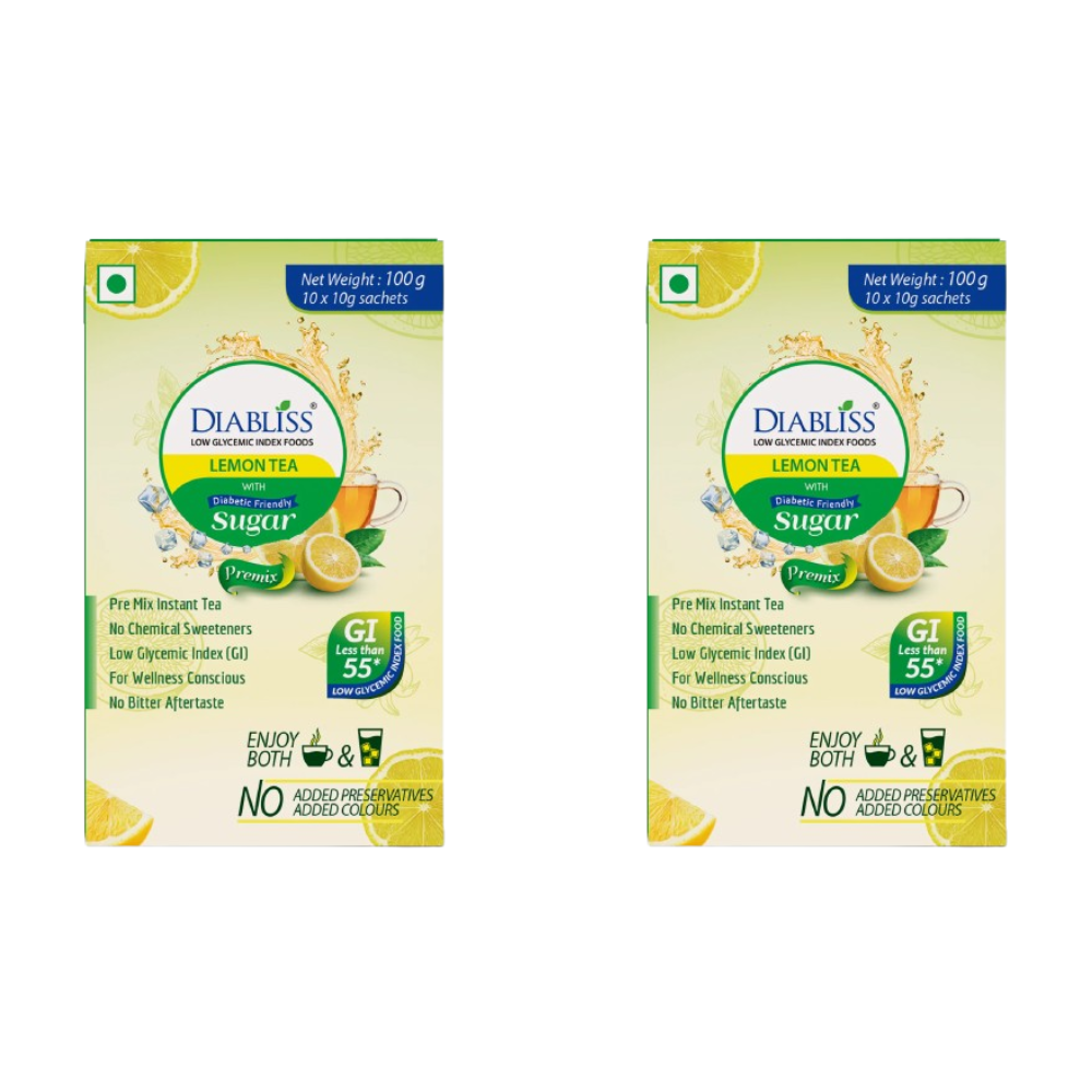 Diabliss Herbal Lemon Tea Sachets With Diabetic Friendly Sugar - Distacart