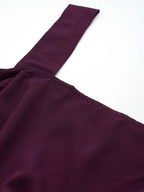 Ahalyaa Women's Traditional Wear Co-ords - Burgundy - Distacart