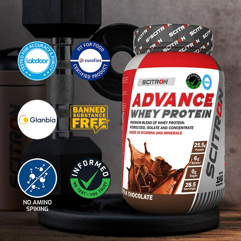 Scitron Advance Whey Protein Milk Chocolate Flavor - Distacart