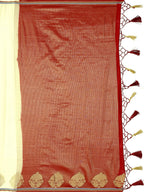 Mimosa Women's Beige Pure Crepe Saree - Distacart