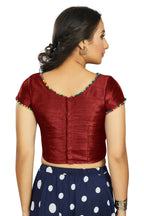 Aastha Fashion Women's Maroon Art Silk Designer Party Wear Readymade Blouse