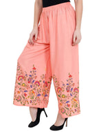Mominos Fashion Peach Floral Design Palazzo