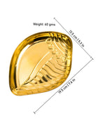 Spillbox Gold-Toned Brass Textured Sangu Thali Pooja Essential