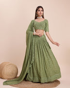 Lehenga Mart Designer Wedding Lehenga Choli For Women - Mehndi