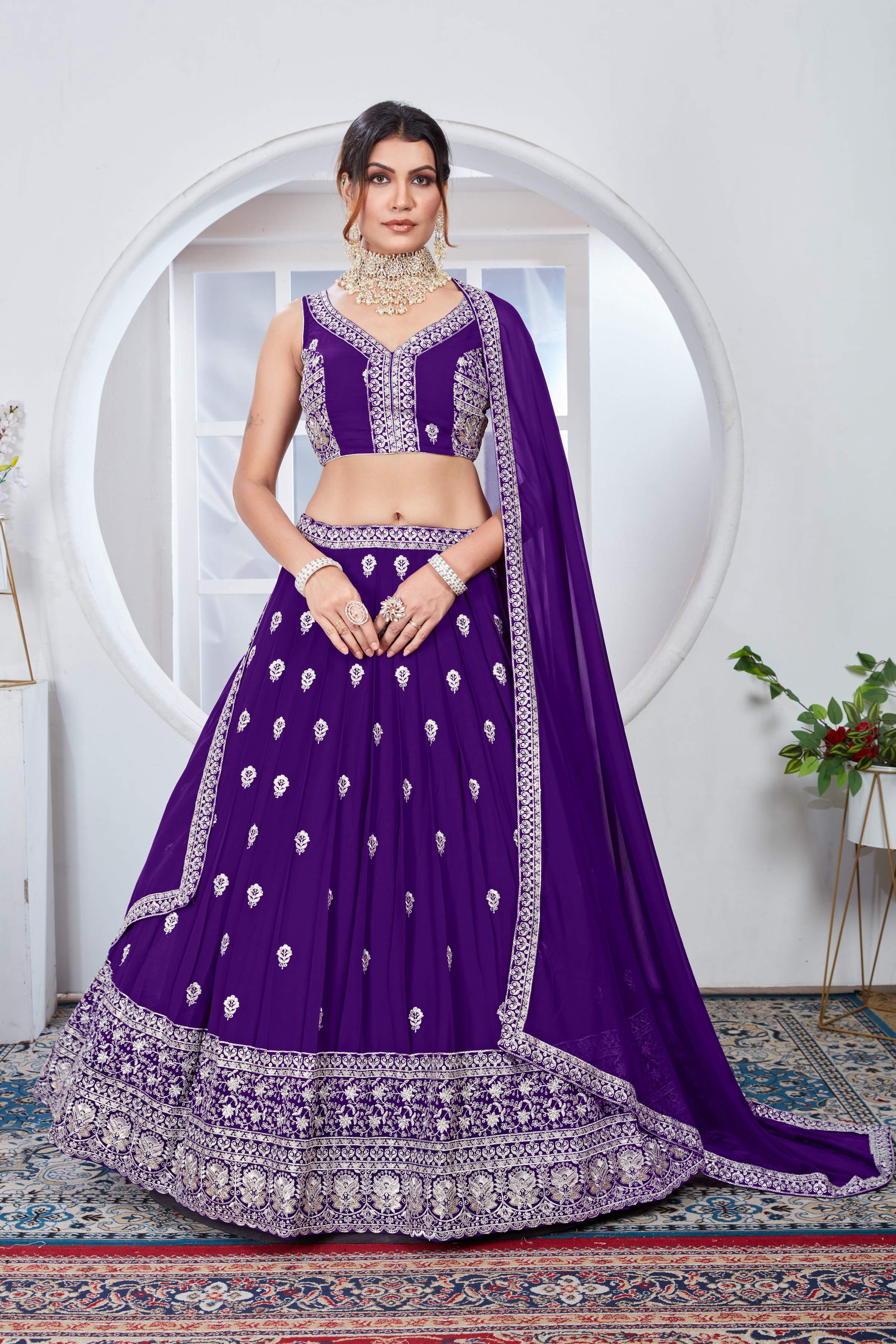 Lehenga Mart Designer Wedding Lehenga Choli For Women - Blue