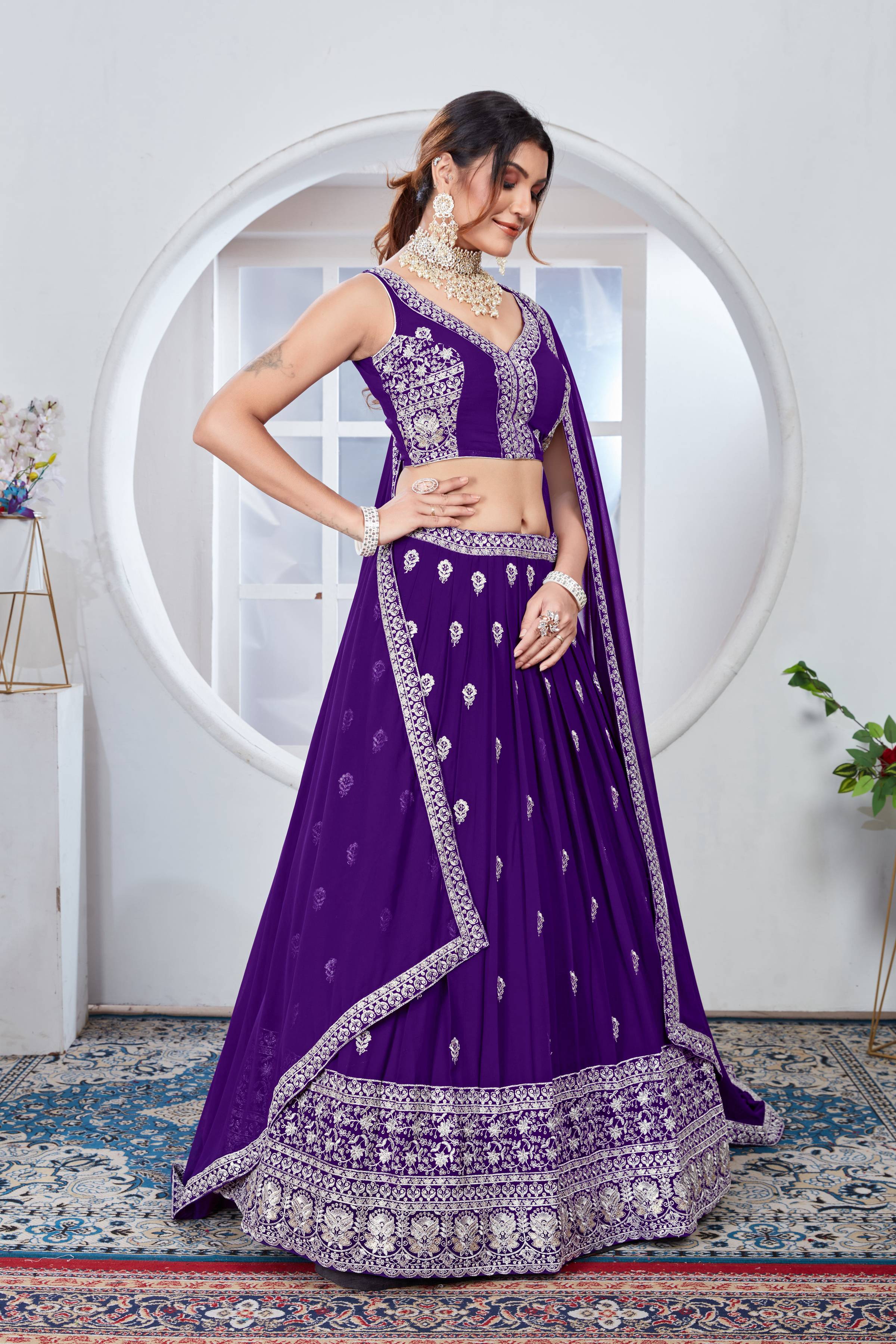 Lehenga Mart Designer Wedding Lehenga Choli For Women - Blue